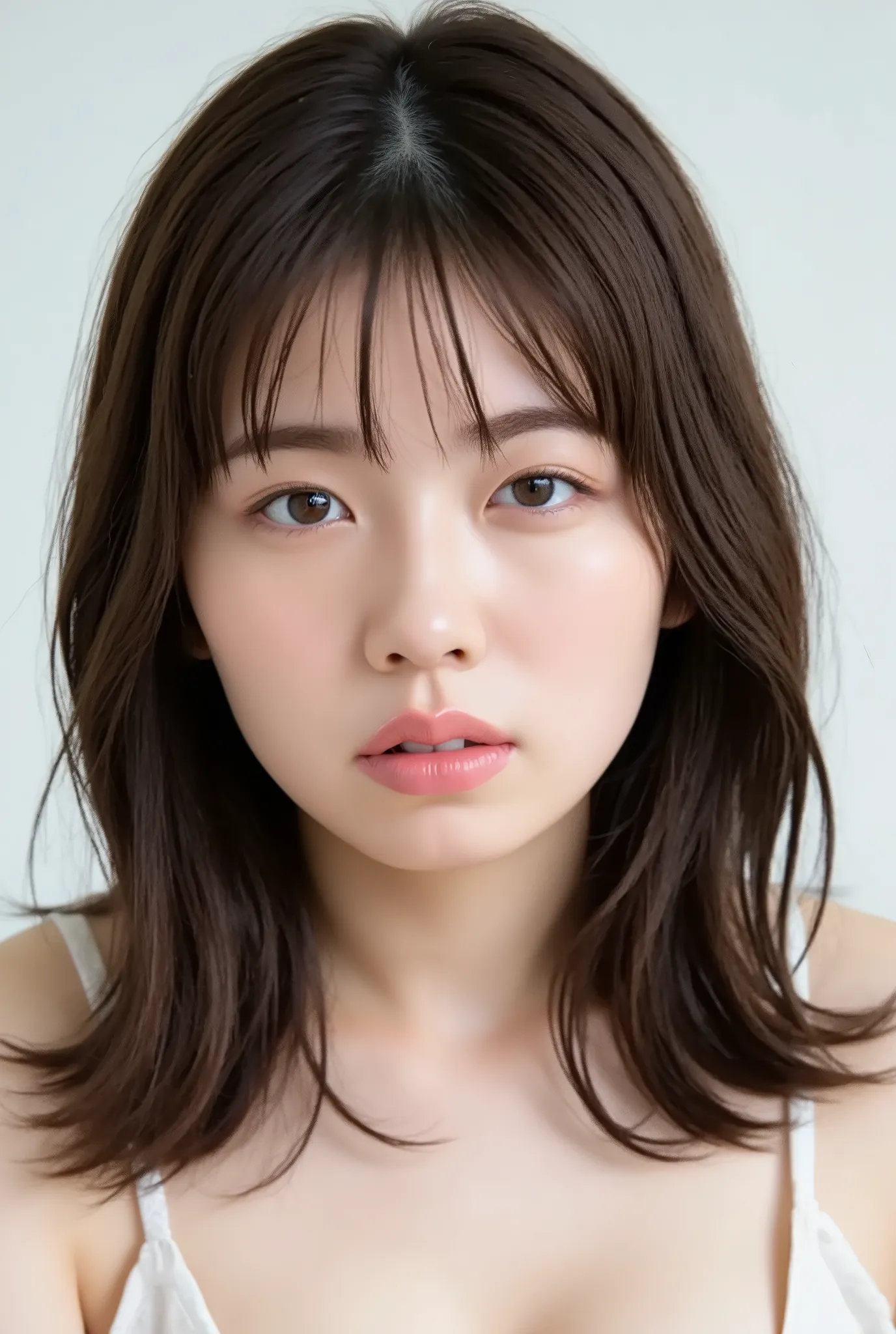 (( Highest Quality, 8K )), ((masterpiece)), ( details), Japanese, two-tone swimsuit ,1 girl on break day, Voluptuous women , sexy,( in the bedroom),((( abnormally large breasts , completely naked, beautiful breasts, short bob hair))), ...