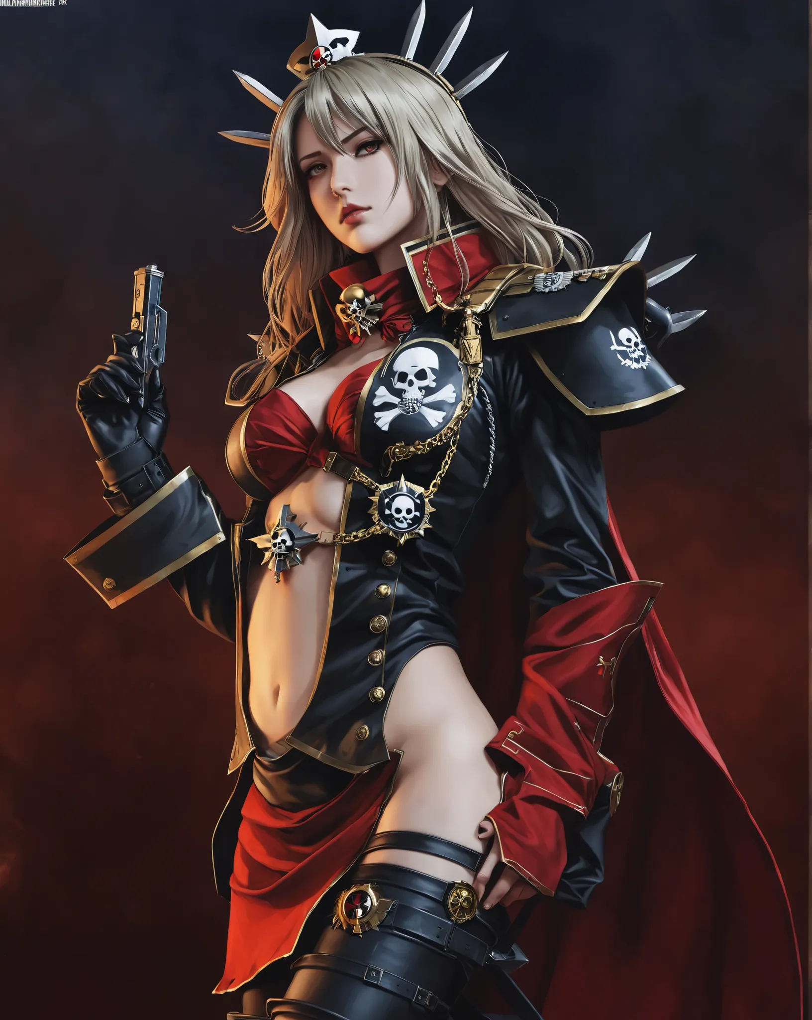 score_9, score_8_up, score_7_up, score_6_up, score_5_up, score_4_up, source_anime, 1girl, solo,, warhammer_40k_commissar, girl, black uniform, hentai 
