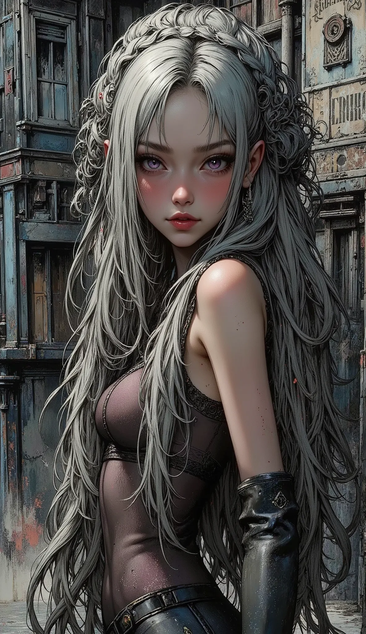 Score_core_8_up ,Score_7_up ,Extreme Details,masterpiece,Quality Best,Single on Shoulder Braid,perfect face, realistic lighting,Realistic Shadows, Movie Lighting , volume lighting ,bloom,bloom,bloom,Post Handling,4K Processing,4k eyes , Expressive Eyes,st...