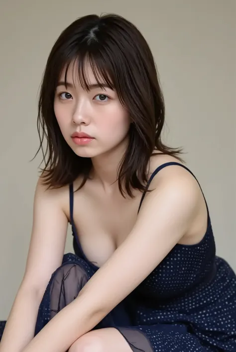 (( Highest Quality,  8K )), ((masterpiece)), ( details),     Japanese,   two-tone swimsuit   ,1 girl on break day, Voluptuous women ,   sexy,(  in the bedroom),(((    abnormally large breasts   ,   completely naked,  beautiful breasts, short bob hair))),  ...