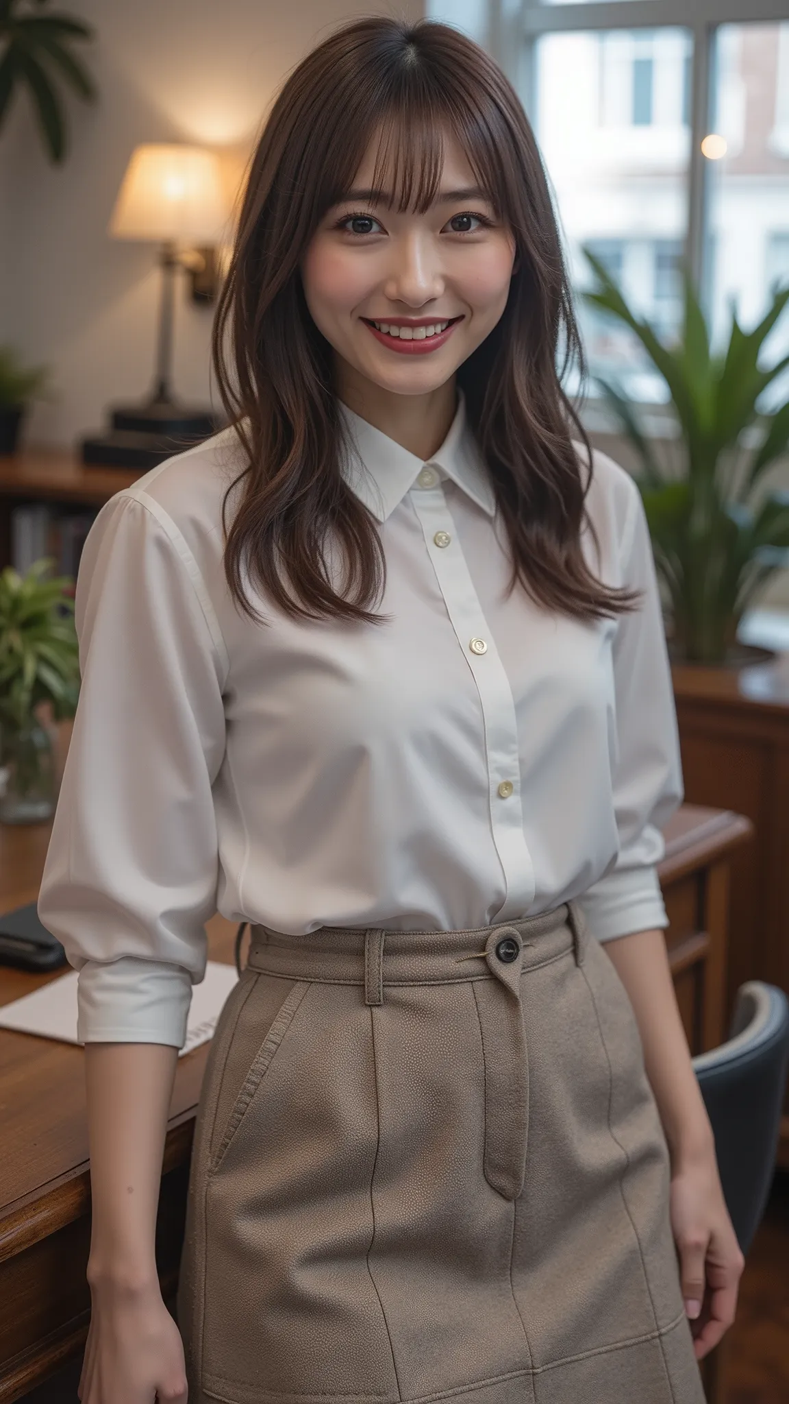 (Highest Quality、8k、best image quality、超A high resolution:1.5, (photorealistic:1.4),masterpiece:1.2,(top-quality:1.4)、Raw photo)、woman working in an office、OL、(highlight your body line:1.1)、Portrait of a beautiful classy woman、THE MOST ELEGANT AND COZY OF...