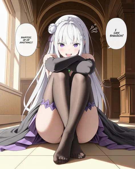  masterpiece, excellent quality, best quality, is absolutely glamorous, ridiculous results, high resolution, en yeni, Inside, 1girl, (Full length view from head to toe), re:zero sits in a seductive pose while showing off her sexy body to the viewer in the ...