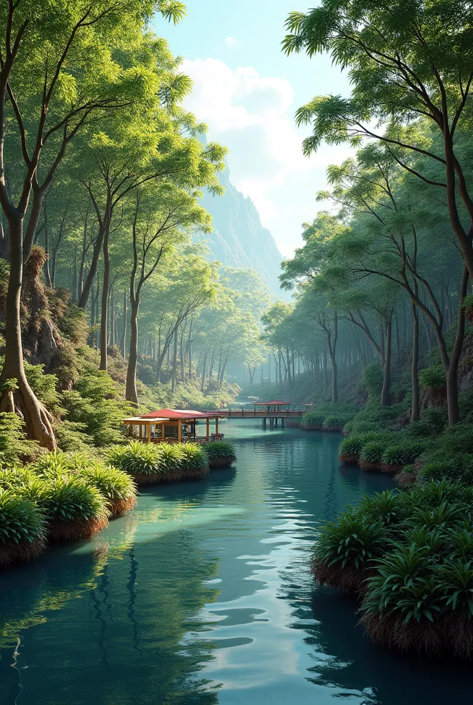 Future mangrove tourism with a variety of accompanying resto