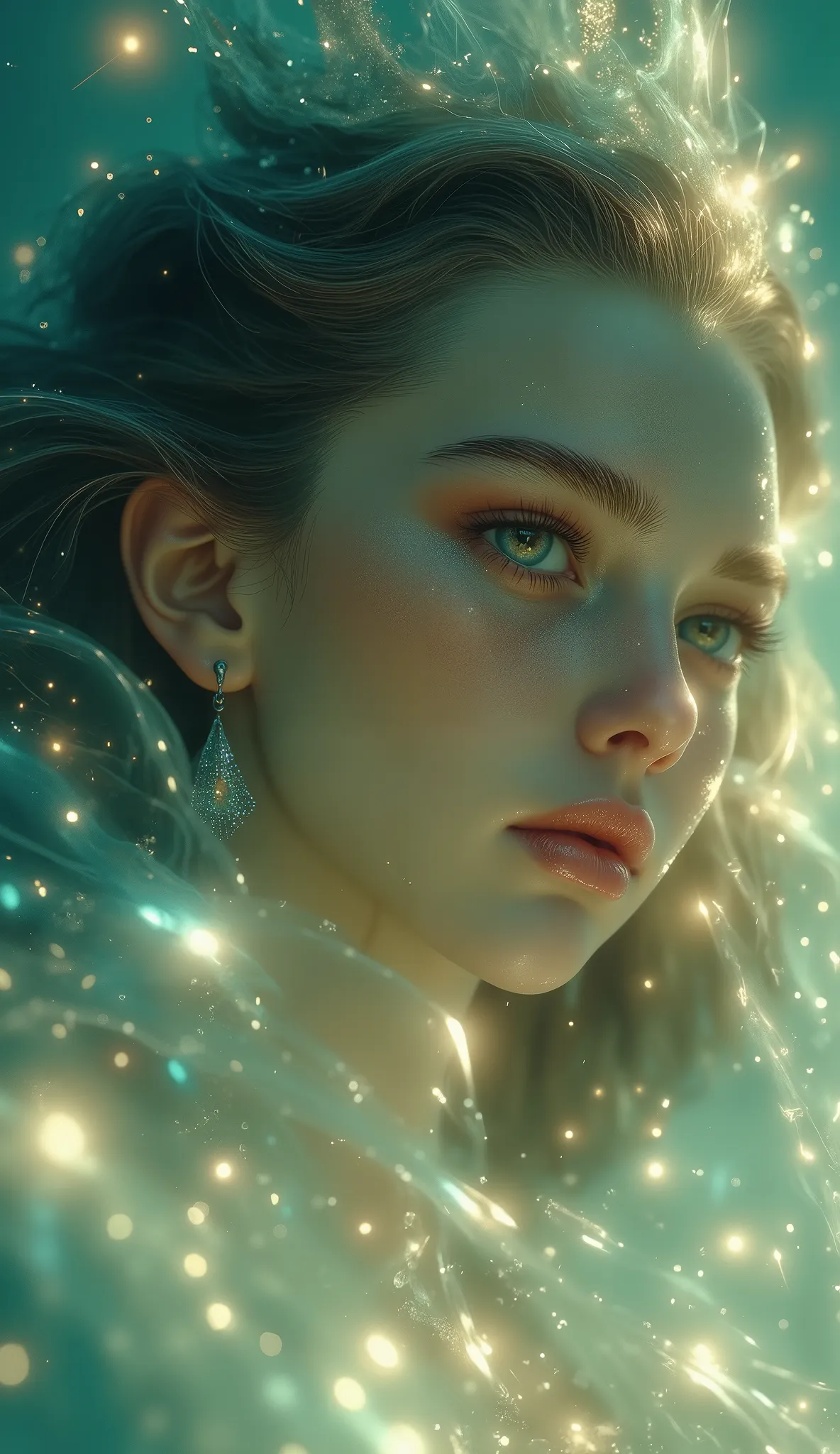 A highly detailed cinematic photography.
abstract Woman portrait, Serendipity, Sonorous, Ineffable, Quixotic, Resplendent, Petrichor, Ephemeral, Luminous, layered symbolic density, enchanting, impressive, captivating, matserpiece, mesmerising.
Art by Haro...