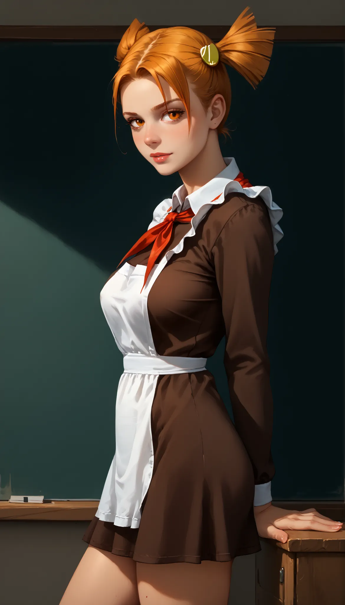 score_9, score_8_up, score_7_up, score_6_up, 8k, high detailed picture, realistic style, masterpiece, very young girl, huge perfect breasts, torpedotits, (thin, slender, narrow shoulders and hips, anorexic girl, slender legs and arms), blalisa, orange hair...