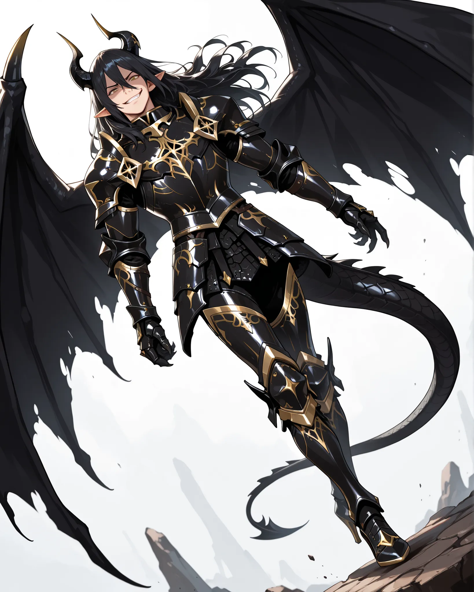 score_9, score_8_up, absurdres, 128K Ultra High Resolution, (masterpiece, best quality: 1. 5), high definition, highres, 8K wallpaper, CG, (((Anime))), (1 male), solo, lean body, (masculine), (floating in the air), weredragon, japanese anime style, glossy ...
