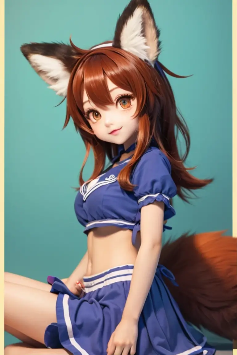 Furry with naked  small nipples