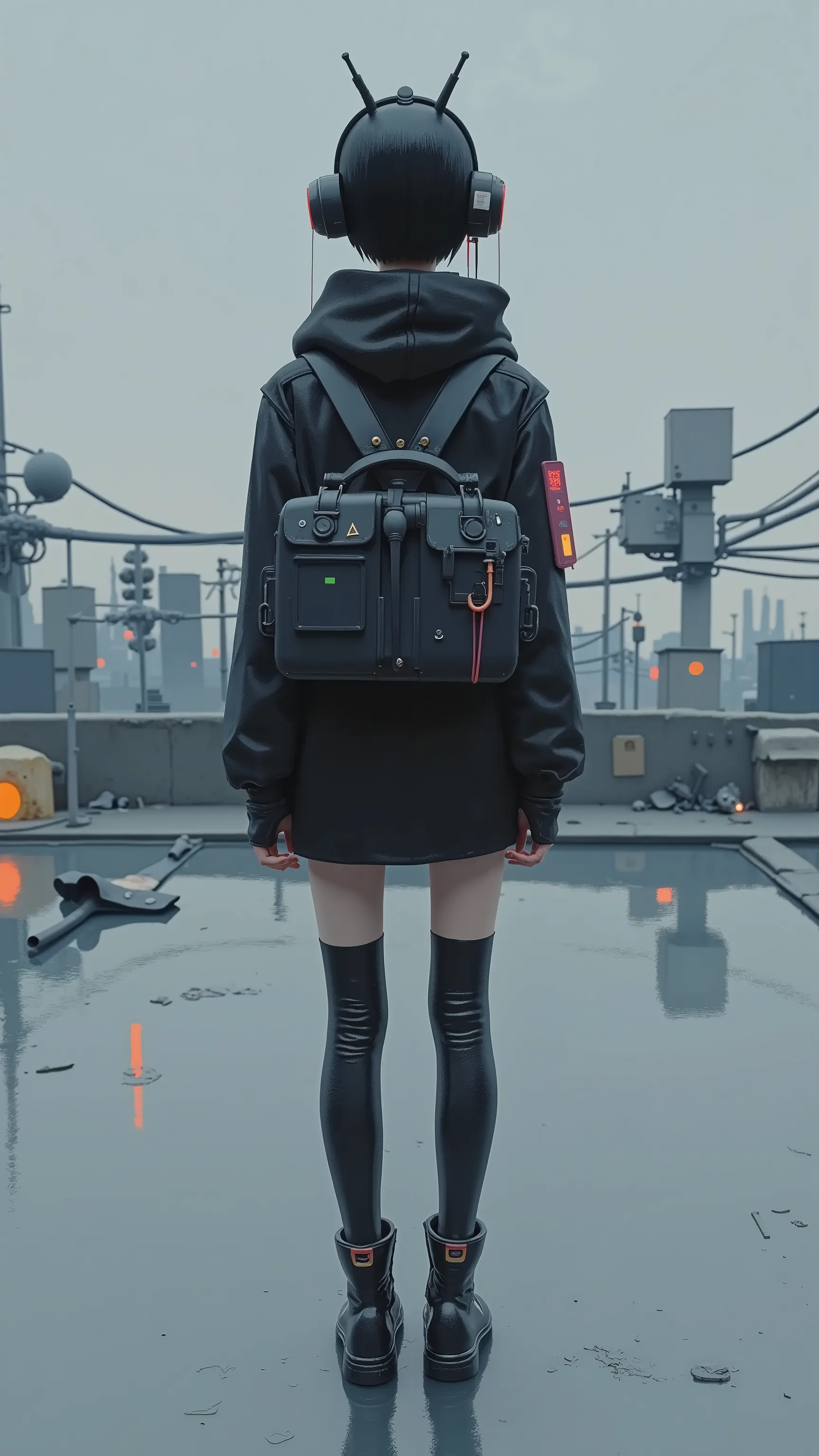 girl-type robot、憂い Emoji、(age:1.1), (Skin color:1.2), (Detailed clothing:1.2), (accessory:1.1), ( Emoji:1.2), (Physical build:1.1), (posture:1.2), Centered,facing the front, Mesh-like body、consists of transparent light and a reticular structure,metal parts...