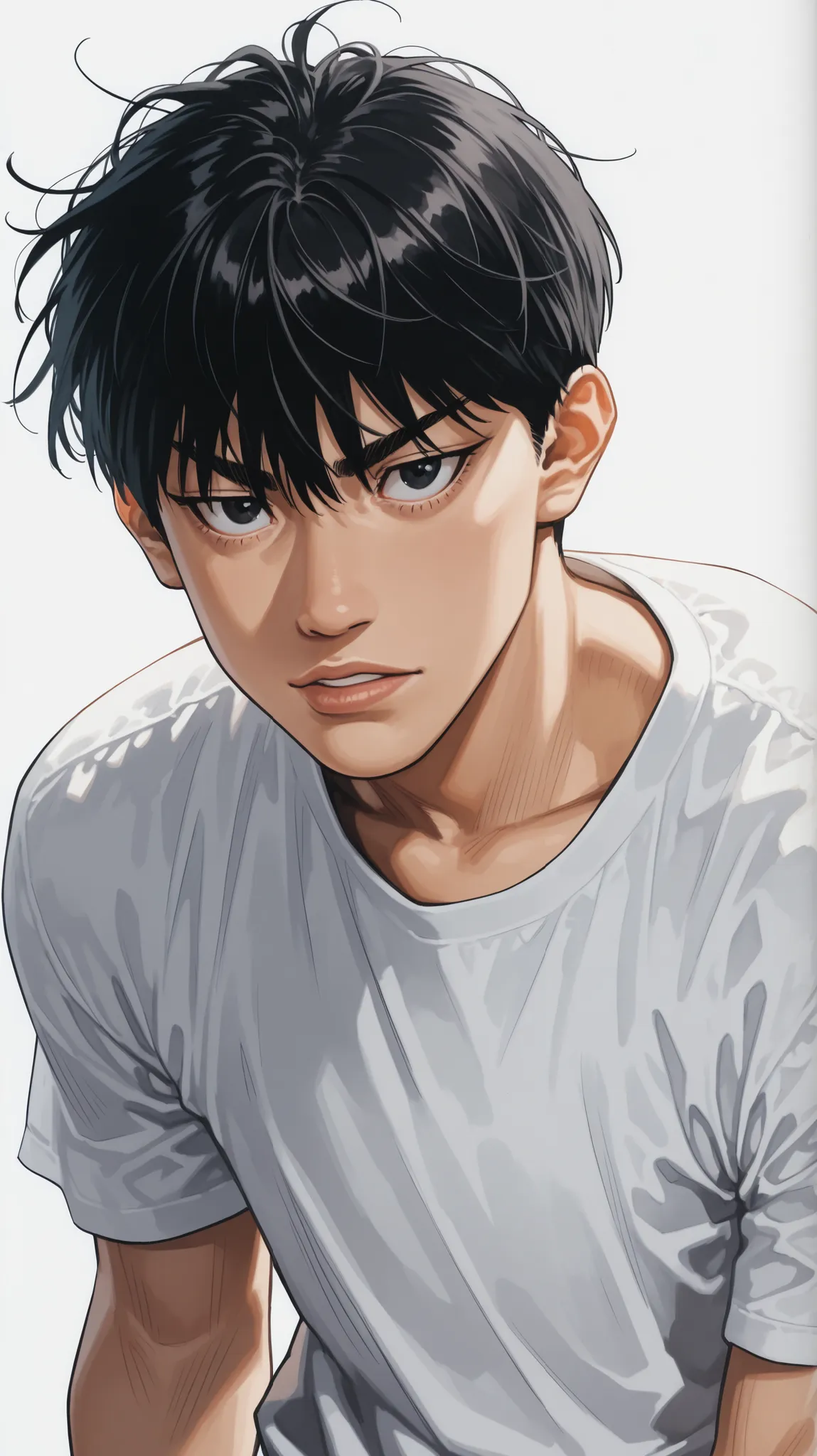 (yoneyama mai:0.8)，(watercolor art)，realistic,(anime lines:0.7),
materpiece,amazing quality, high quality,best quality, very awa,  highres, absurdres,uncensored,very aesthetic, gritty aesthetic, hand-drawn, manga, dynamic shading, textured hair, visible in...
