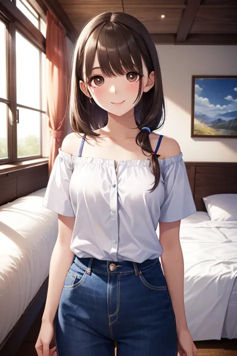 (masterpiece, Highest Quality, very aesthetic, Super Detail), Complex Details, 4K, AA Kasumi , shoulder hair, brown hair, brown eyes in the bedroom, long hair, medium chest, low ponytail,  casual, smile, standing, Cowboy Shot, Outdoors ，,、

,,



,( masterpiece, best quality, high resolution, ultra high resolution, pixel perfect, depth of field, 4K, RTTX10.0),
、Anegasaki Nene, shiny brown hair, beautiful brown eyes, smiling face, sparkling pupils, (fine grain), , highly detailed face,, (masterpiece:1.2, best quality), ((only1 girl)), ((cowboy shot))