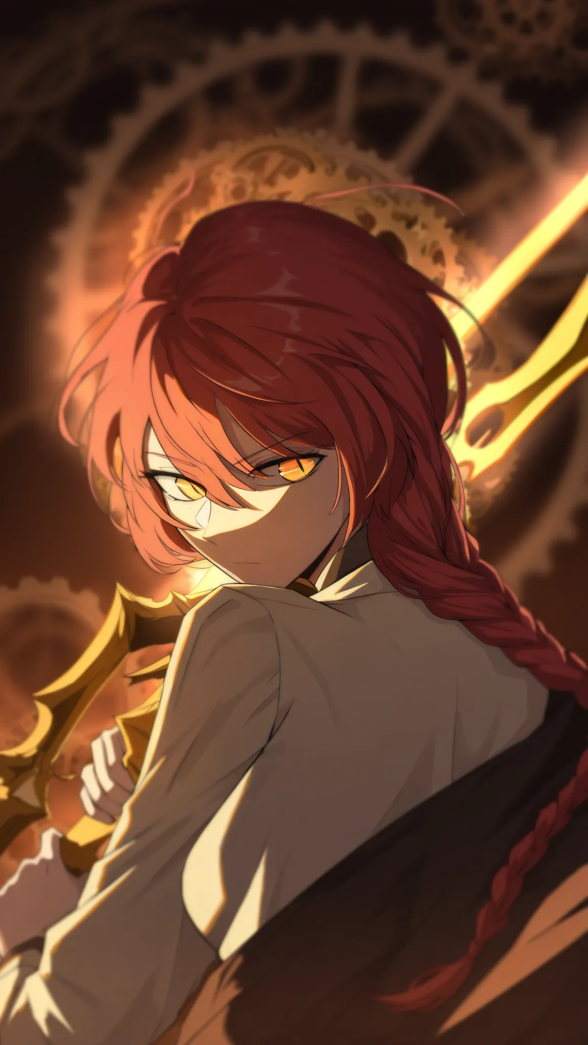 by [arknights|(748cmstyle:0.5)], god rays, cinematic shot, dramatic lighting, adult, masterpiece, best quality, amazing quality, very aesthetic, high resolution, ultra-detailed, absurdres, manwha, Solo Max Level Newbie, Webtoon,
1girl, solo, alone,(dynamic...