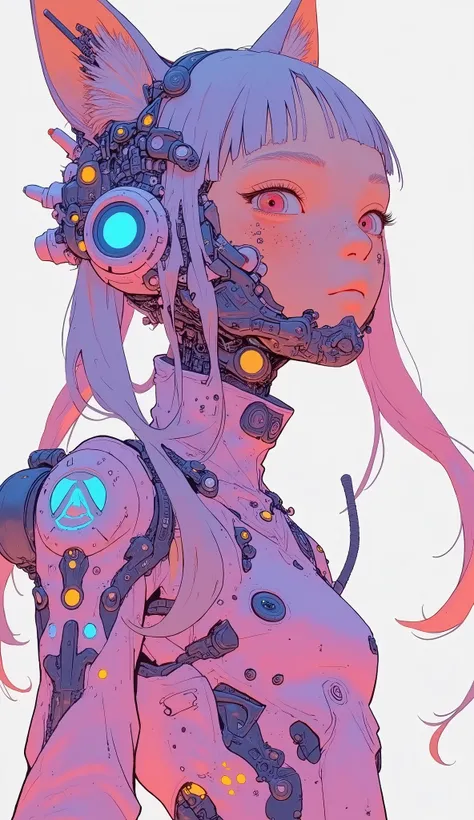 cartoon picture of a woman in a light blue and white suit, GAINAX anime style, pink streamline armor, anime manga robot!! anime girl, Full-body robot!! Cat girl, mecha girl wearing cyber armor, anime girl of the future, Human-shaped Pink Female Squid Girl,...