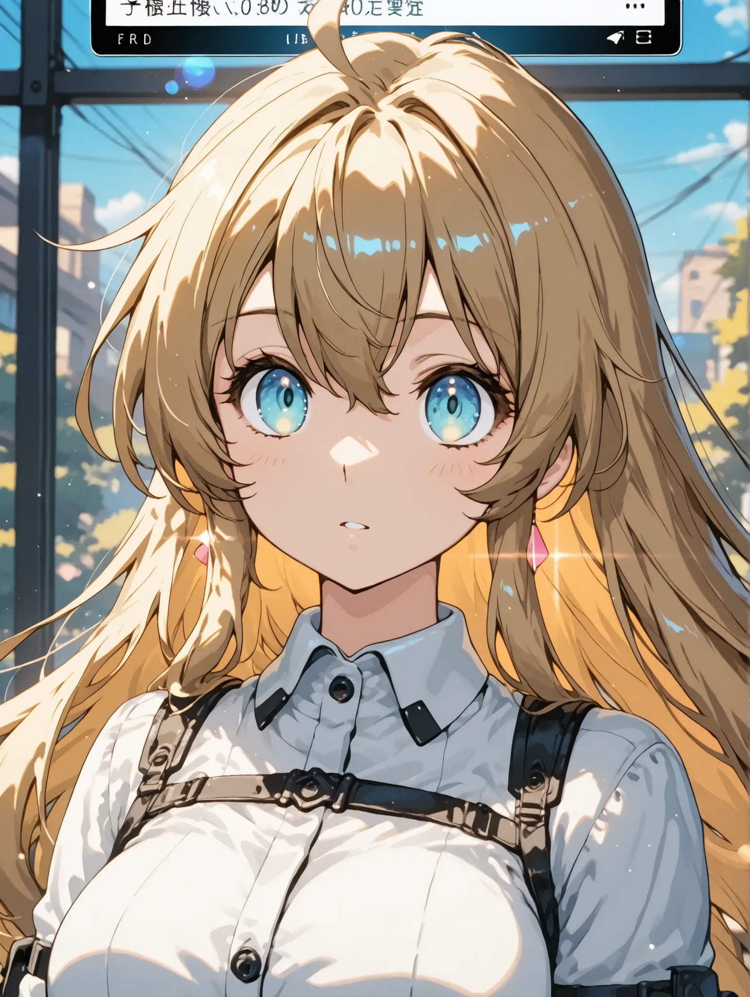 (masterpiece、Highest Quality、Highest Quality、Official Art、beautiful and beautiful:1.2)、(1 girl on break day:1.3)Ram、Urusei、beautiful breasts、taken through iPhone screen interface, Includes iPhone Camera UI Elements such as shutter buttons, Focus Square, Ex...