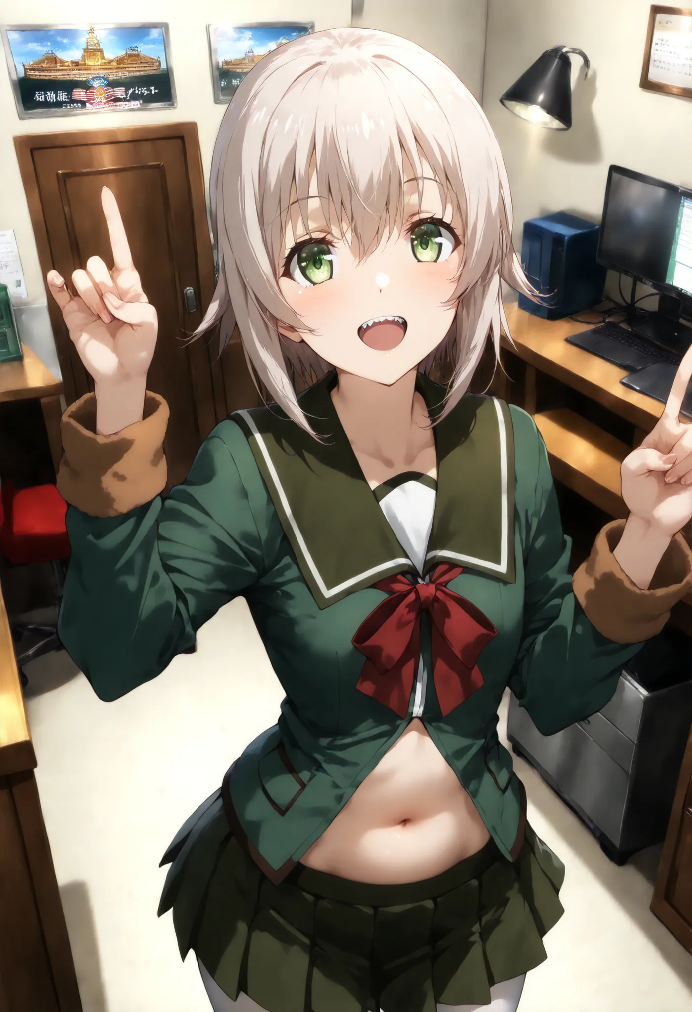 Shimushu (Kancolle), (masterpiece, Highest Quality:1.3), (Super Detail:1.2), (illustration,Picturesque), {Studio Lights, Picturesque}, Best Shadow,
(Konishi CSA:1.2)_(Kujo CSA:1.05), (AlphaCDE:1.3)_(GammaCDE:1.15),
in their 40s
(Perfect Anatomy), (symmetri...