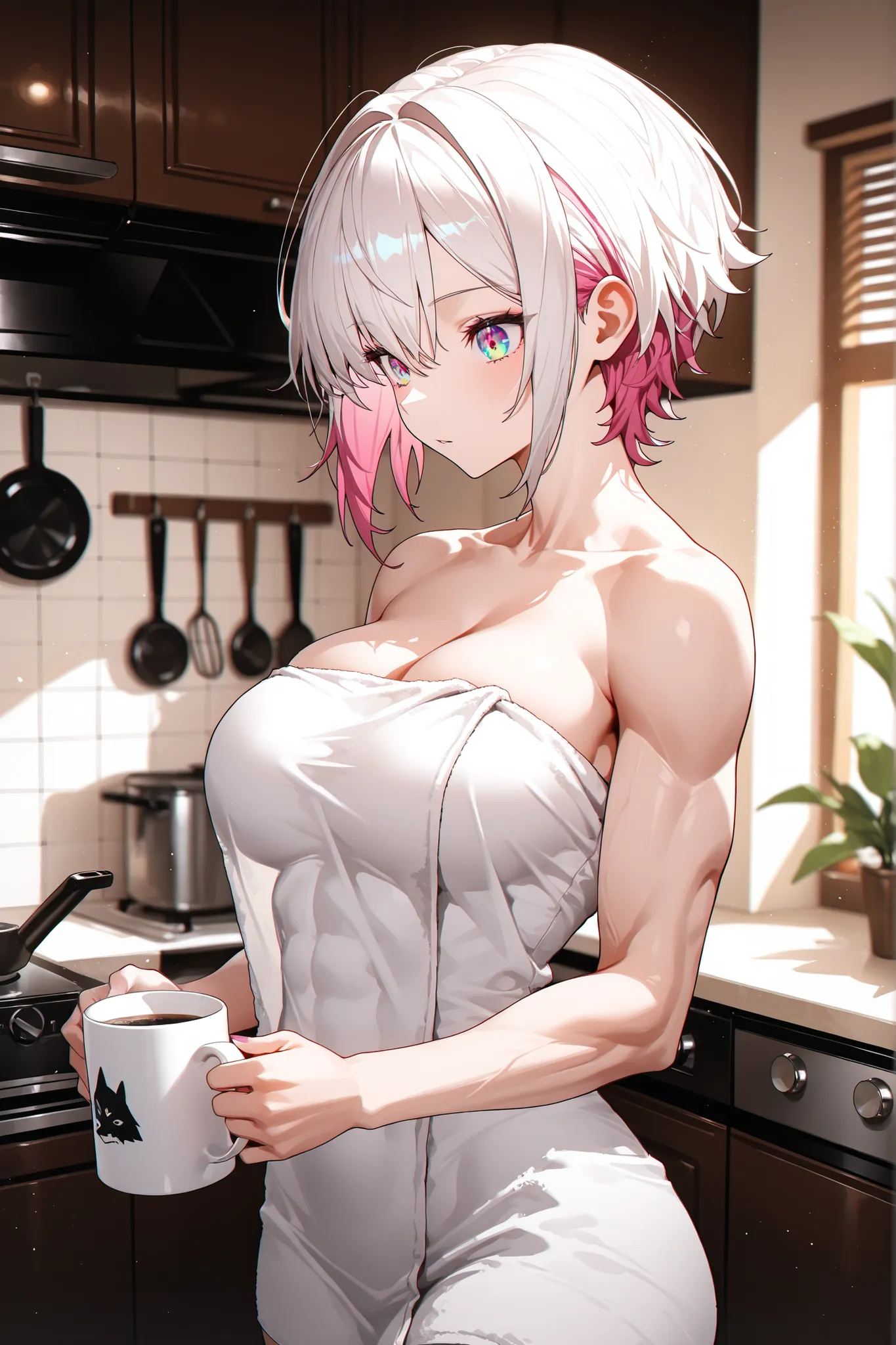 masterpiece,best quality,amazing quality,ultra-detailed,very aesthetic,sharp focus,depth of field,vibrant colors,ray tracing,best lighting,detailed illustration,detailed background,cinematic,beautiful face,(EyesHD:1.2),beautiful eyes,solo_female,short whit...