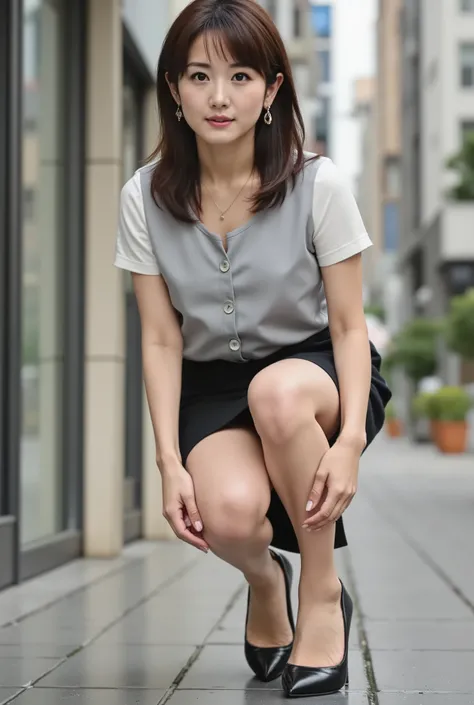 (8k, , super realistic :1.2),
ultra-low angle shot from close to the ground,(Focus on the lower body)、Close-up、Office Lady, ( Highest Quality:1.3), ( Rystic :1.2), her whole body is reflected from her feet , female,The hair is longer than the shoulder...