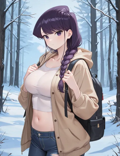Komi Shouko on snow forest 