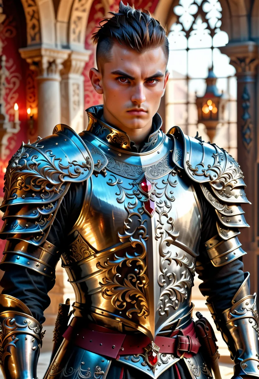 (Surrealism, retina, accurate, anatomically correct, masterpiece, super detail, best quality, 8k, super detail, extremely precise in every detail, beautiful detailed glow, beautiful attention to detail, beautiful detailed eyes), a young male soldier is sta...