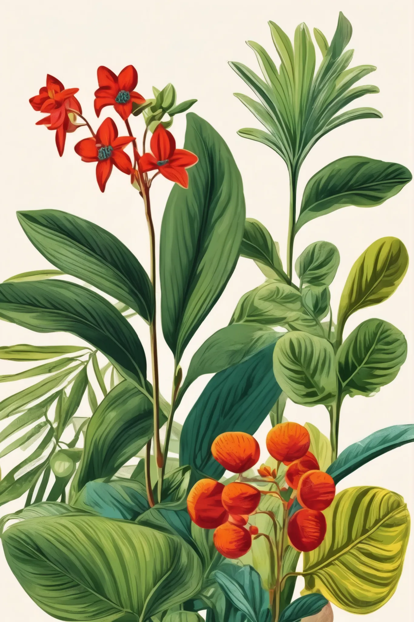 Century Botanical Illustration - Plant graphic illustration with fresh style and high-definition image quality