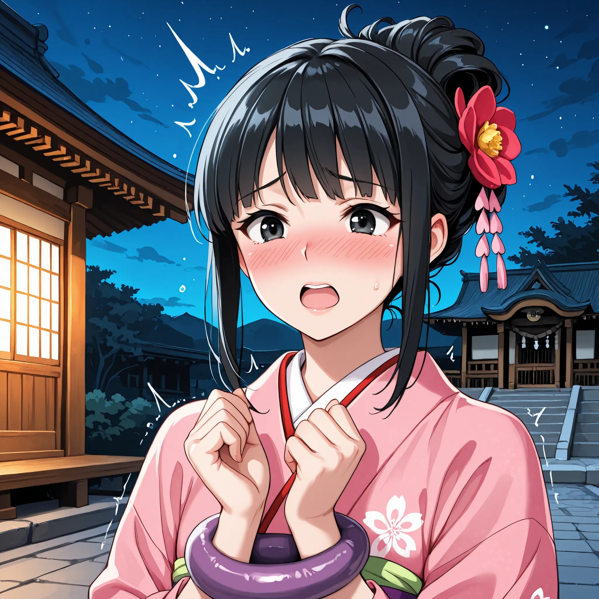 1 girl, solo,beautiful japanese girl,adult,18 years old,black eyes,black hair,masterpiece,general,highres, ultra-detailed,very aesthetic,best quality ,best hands,best eyes,perfect anatomy,anime coloring,easynegative,white skin,BREAK,Edo period Japanese hai...