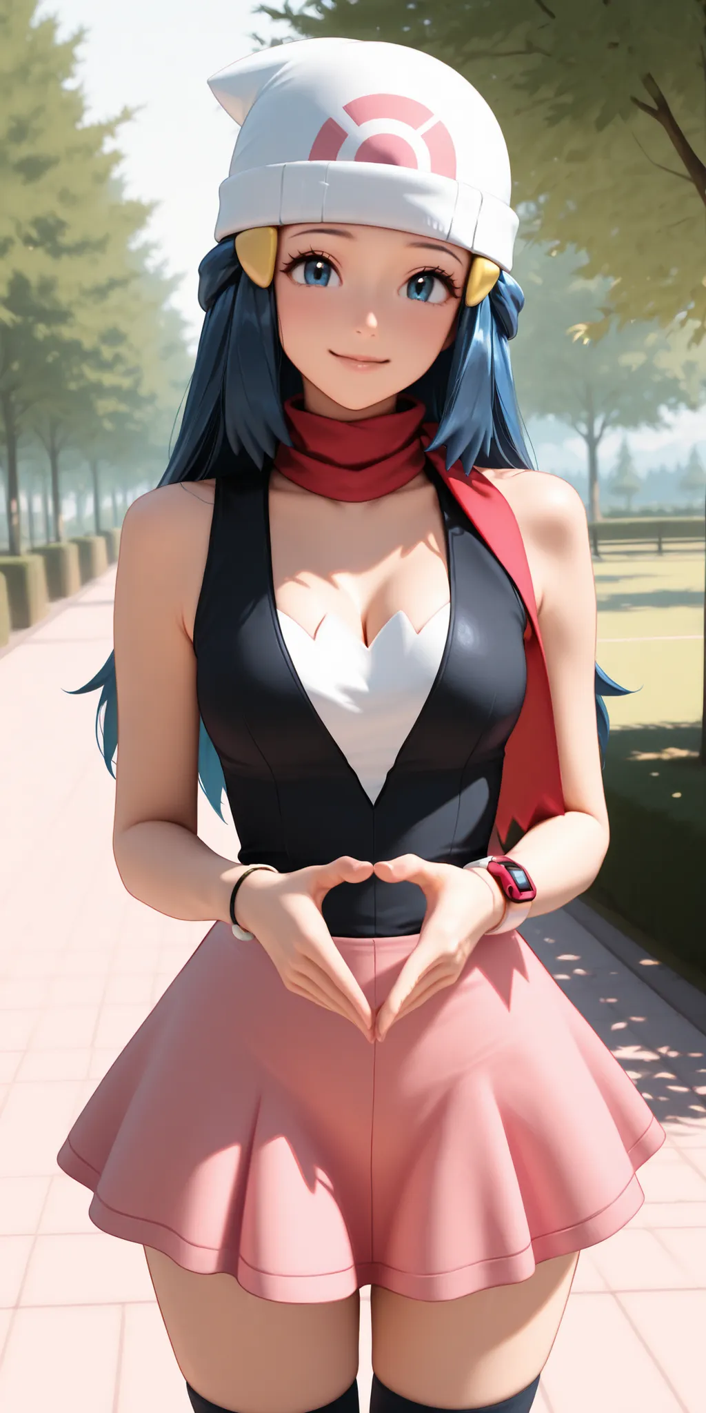 almost realistic, almost realistic, almost realistic, front view, looking at viewer, gentle smile, 1 girl - Dawn from Pokemon, zzDawn, blue hair, blue eyes, sidelocks, long hair,
zzDawn, blue hair, blue eyes, sidelocks, long hair, bare shoulders, beanie, b...