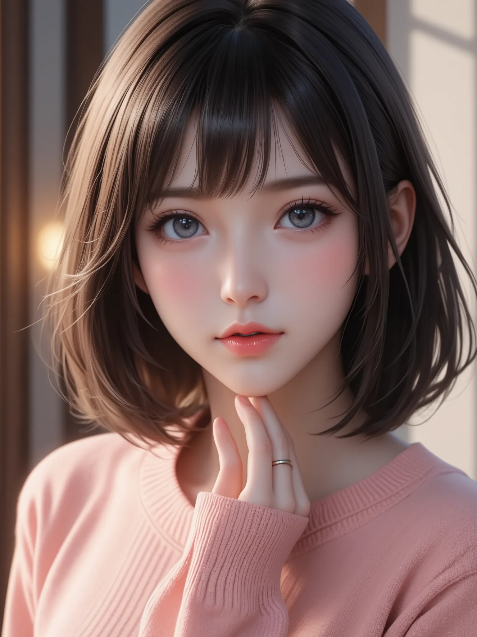 masterpiece, highest quality, Very detailed, Facing the camera, 複雑に詳細なSuper detailed, Realistic, Sharp features, Very detailed, Sharp focus, Perfect Face, Perfect Face, Perfect symmetrical perfect eyes, Perfect Plump Lips, Flexible female form, Cinematic, ...
