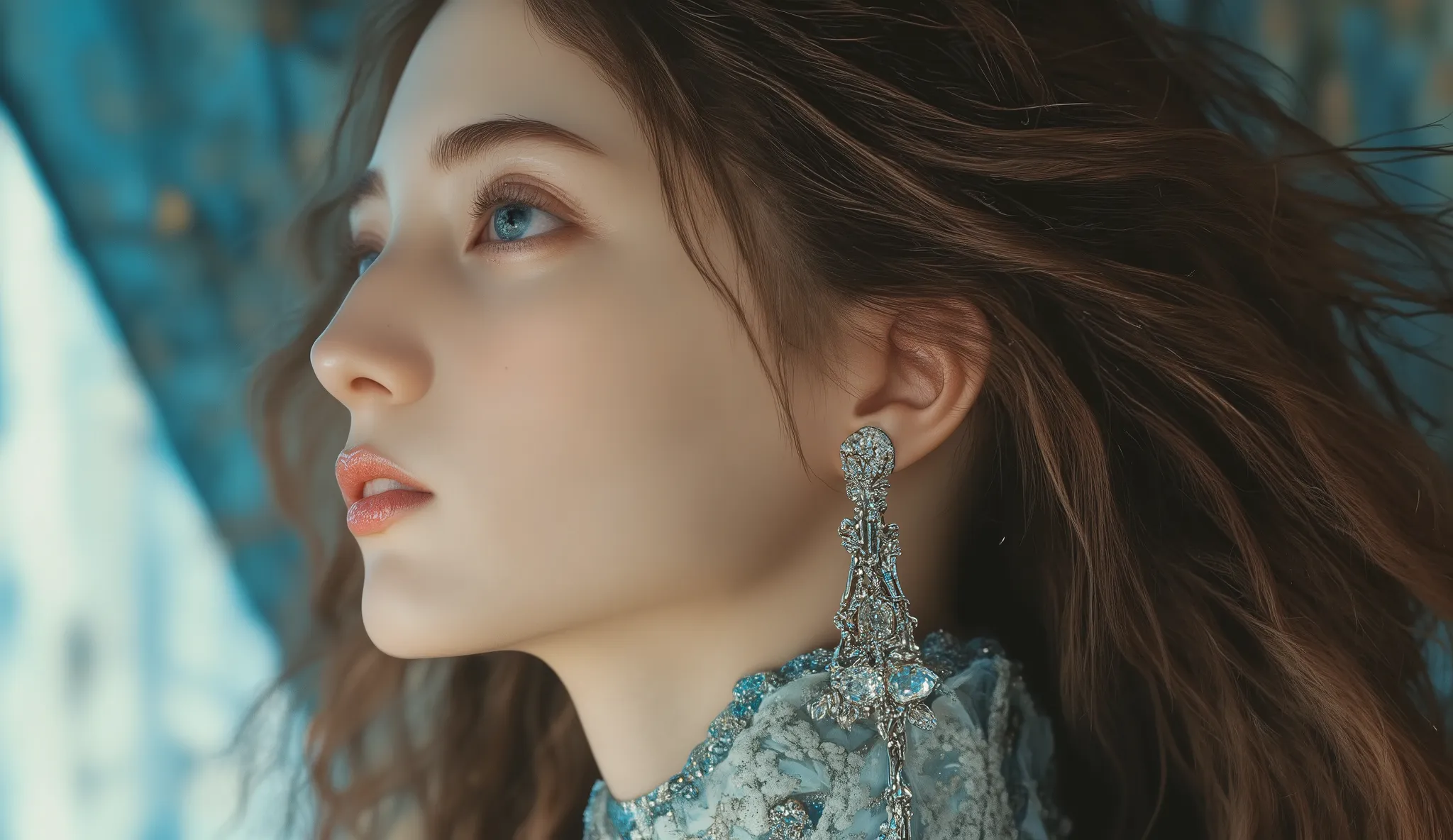 8k, masterpiece, Highest Quality, realistic pictures,  young woman, Elegance,masterpiece、 oblique angle  ,look up,"Create artistic fantasy portraits ,Super Detail, (masterpiece, Highest Quality), Complex Details,  realist, photo realist, full body portrait...