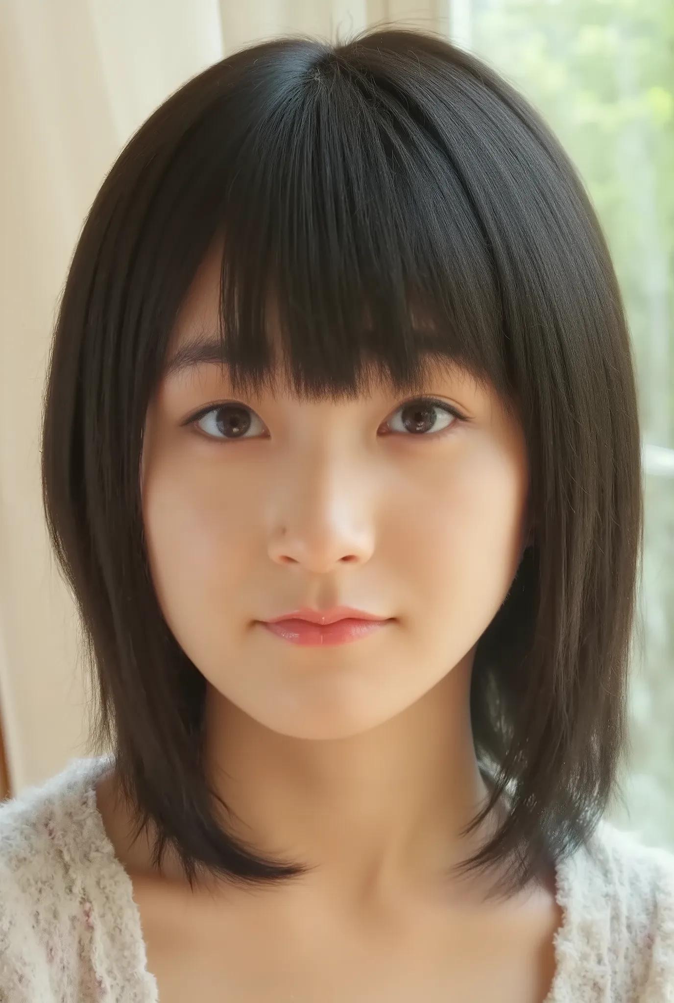 (( Highest Quality,  8K )), ((masterpiece)), ( details),     Japanese,   first person view   ,1 girl on break day, petite woman ,   sexy,(  in the bedroom),(((  petite girl  ,   completely naked,  beautiful breasts, short bob hair))),  black hair  , ((    ...