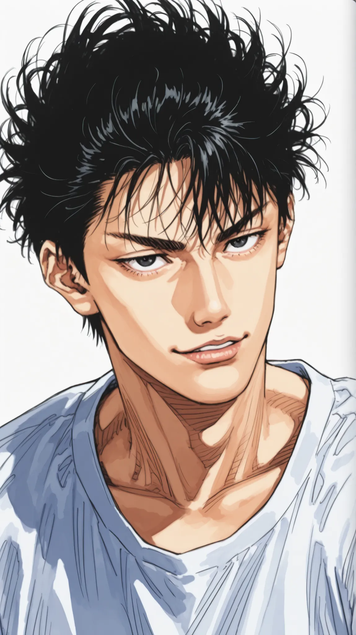 (yoneyama mai:0.8)，(watercolor art)，realistic,(anime lines:0.7),
materpiece,amazing quality, high quality,best quality, very awa,  highres, absurdres,uncensored,very aesthetic, gritty aesthetic, hand-drawn, manga, dynamic shading, textured hair, visible in...