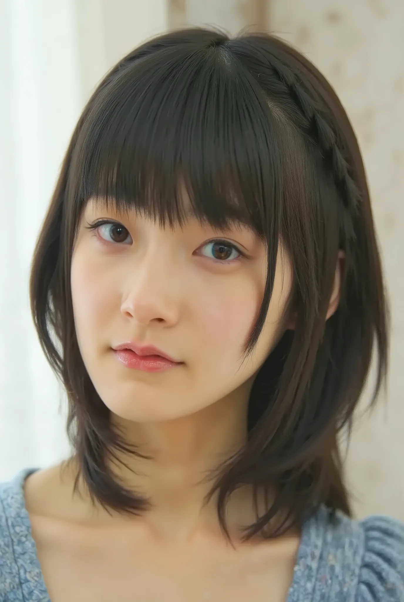 (( Highest Quality,  8k )), ((masterpiece)), ( details),     Japanese girl,   ,1 girl on break day , sexy,(   completely naked, in the bedroom),(((     abnormally large breasts    ,    completely nakedで,  beautiful breasts, short bob hair))),  black hair  ...