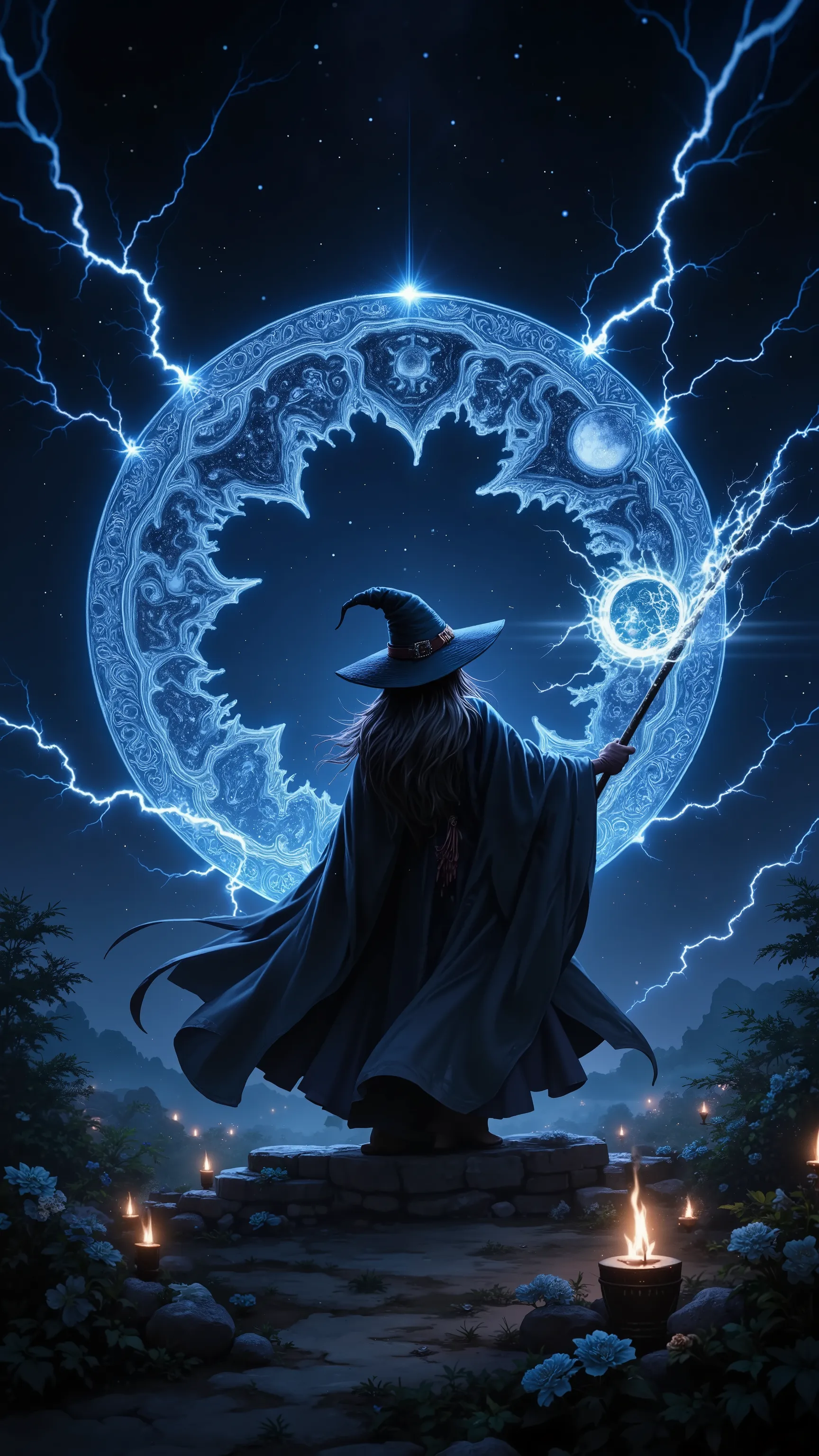 ((top quality)) , (Ultra High Definition) , (ultra details) , (depicted in every detail) , ((Best Photos)) , (best works of art on the Moon) , Ultra Precision Art , amazing depiction techniques , Witch, Trochoid Curve Magic Circle, Cycloid Curve Magic...