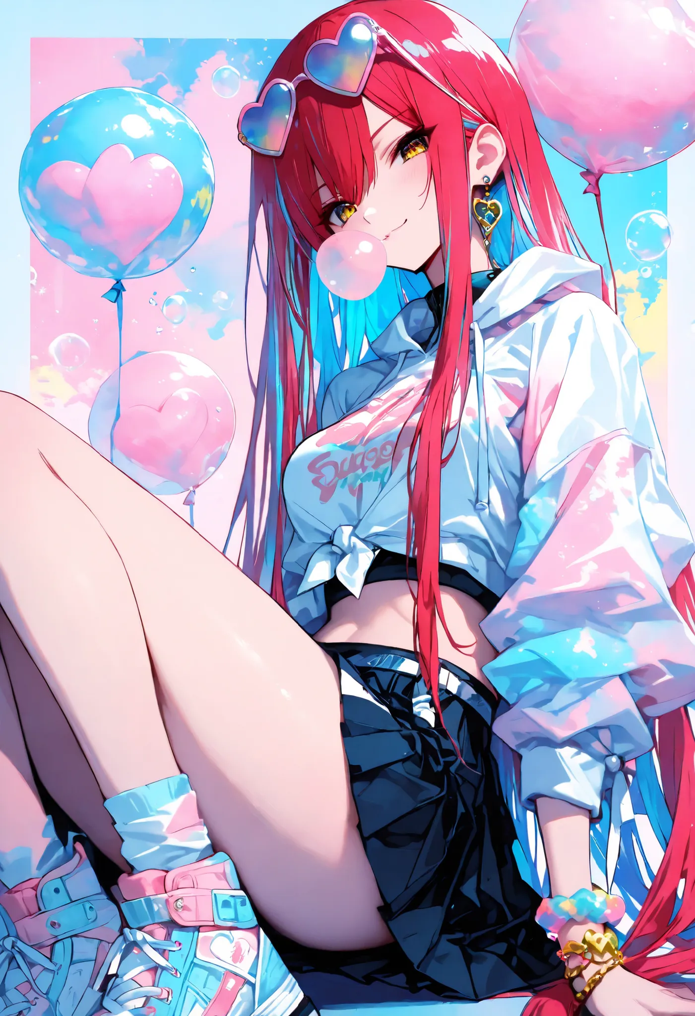748cmstyle,AddXL,Manhwa artstyle, 1 girl , golden eyes , very long hair , long sidelocks, red hair , petite , very cute , beautiful ,Straight hair, cool, handsome, hair between eyes, sexy, medium breasts , best quality, masterpiece,(masterpiece:1.6), (ultr...