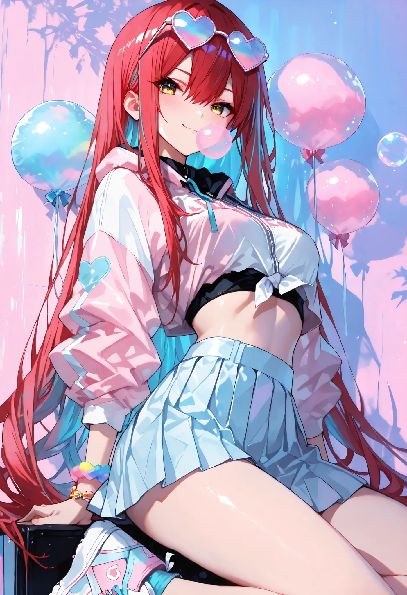 748cmstyle,AddXL,Manhwa artstyle, 1 girl , golden eyes , very long hair , long sidelocks, red hair , petite , very cute , beautiful ,Straight hair, cool, handsome, hair between eyes, sexy, medium breasts , best quality, masterpiece,(masterpiece:1.6), (ultr...