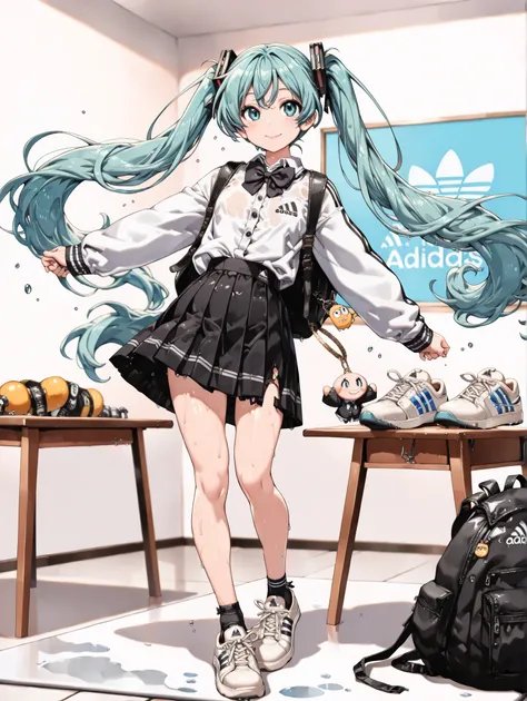 (masterpiece、最high quality、最high quality、Official Art、beautiful beautiful:1.2)、(1 girl on break day:1.3)Hatsune Miku、beautiful胸、light green twin tail、very detailed from below si, high quality, masterpiece,, (one girl) beautiful, Motion Trail, MotionTrail, ...