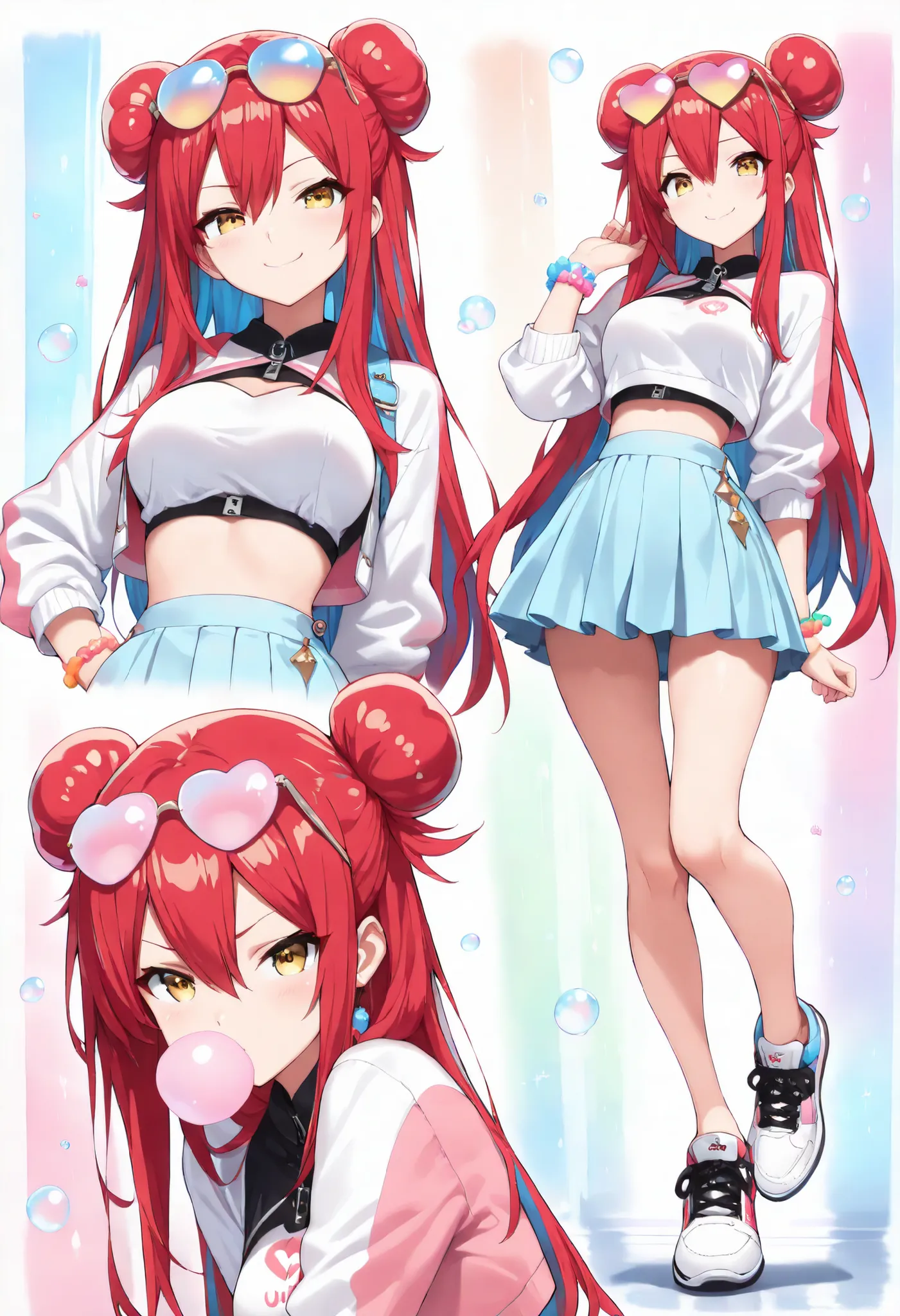1 girl , golden eyes , very long hair , long sidelocks, red hair , petite , very cute , beautiful ,Straight hair, cool, handsome, hair between eyes, sexy, medium breasts , best quality, masterpiece,(masterpiece:1.6), (ultra-detail:1.6), (4k), (anime style...