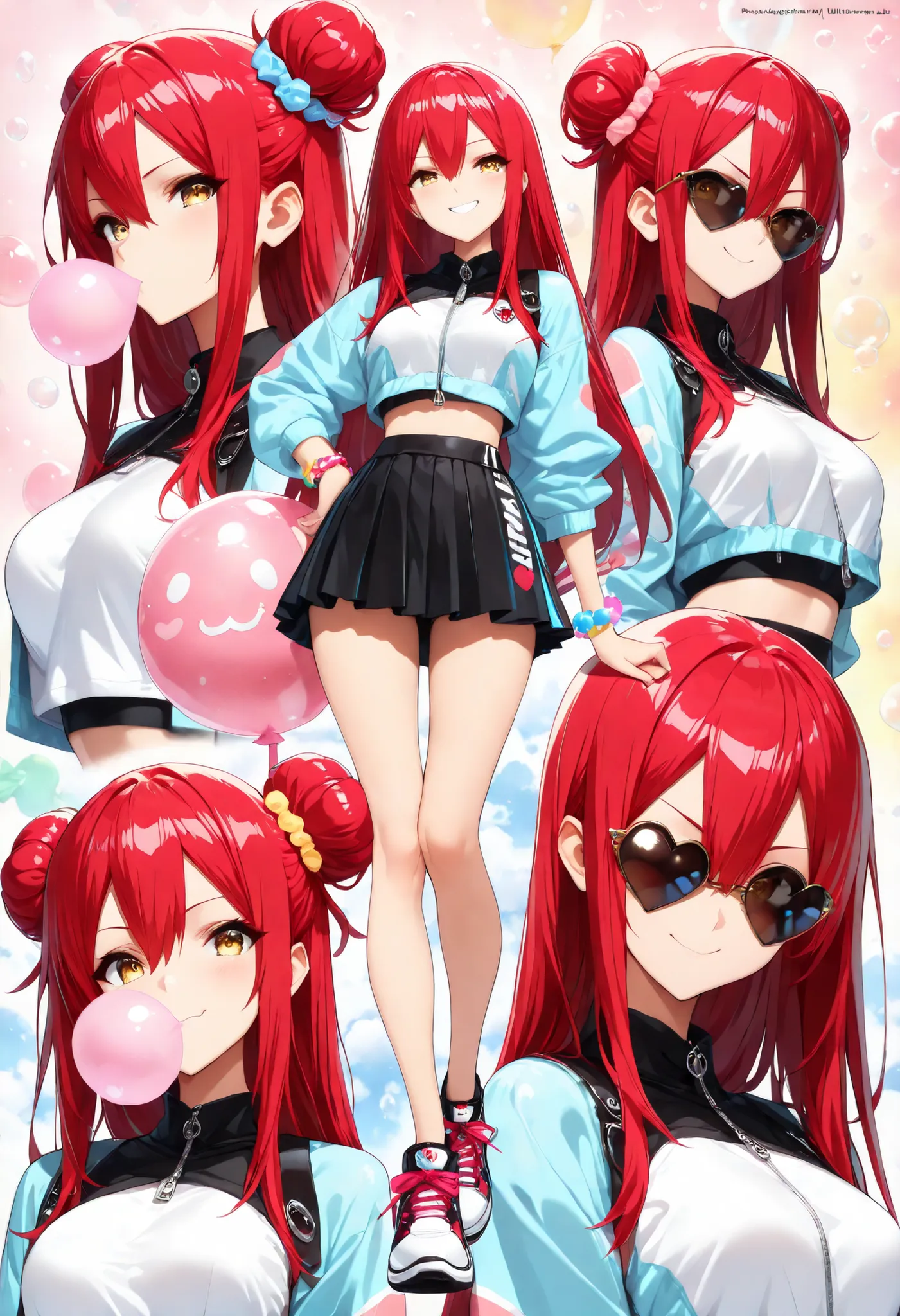 1 girl , golden eyes , very long hair , long sidelocks, red hair , petite , very cute , beautiful ,Straight hair, cool, handsome, hair between eyes, sexy, medium breasts , best quality, masterpiece,(masterpiece:1.6), (ultra-detail:1.6), (4k), (anime style...