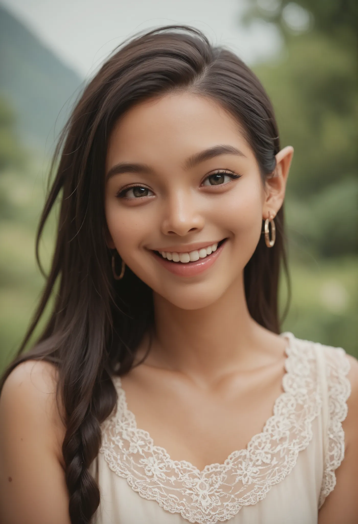 A sacred and enchanting dark elf, Fearless smile