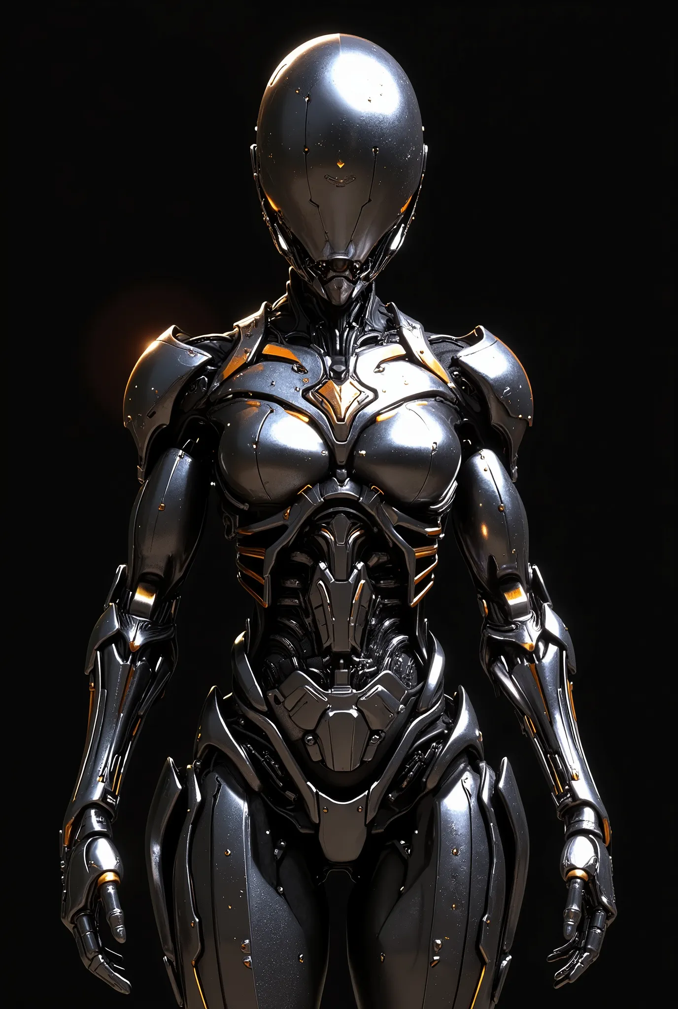 Female Sexy Robo, Female Curvy Armored Suit, Missile Pod on the Chest, Highly detailed mech, Beautiful Female Robot, battle pose, Complex Mechanical Armor, Shining Metal Texture, Precise Machine Parts, Electronic Circuitry and Wiring, Powerful Expression, ...