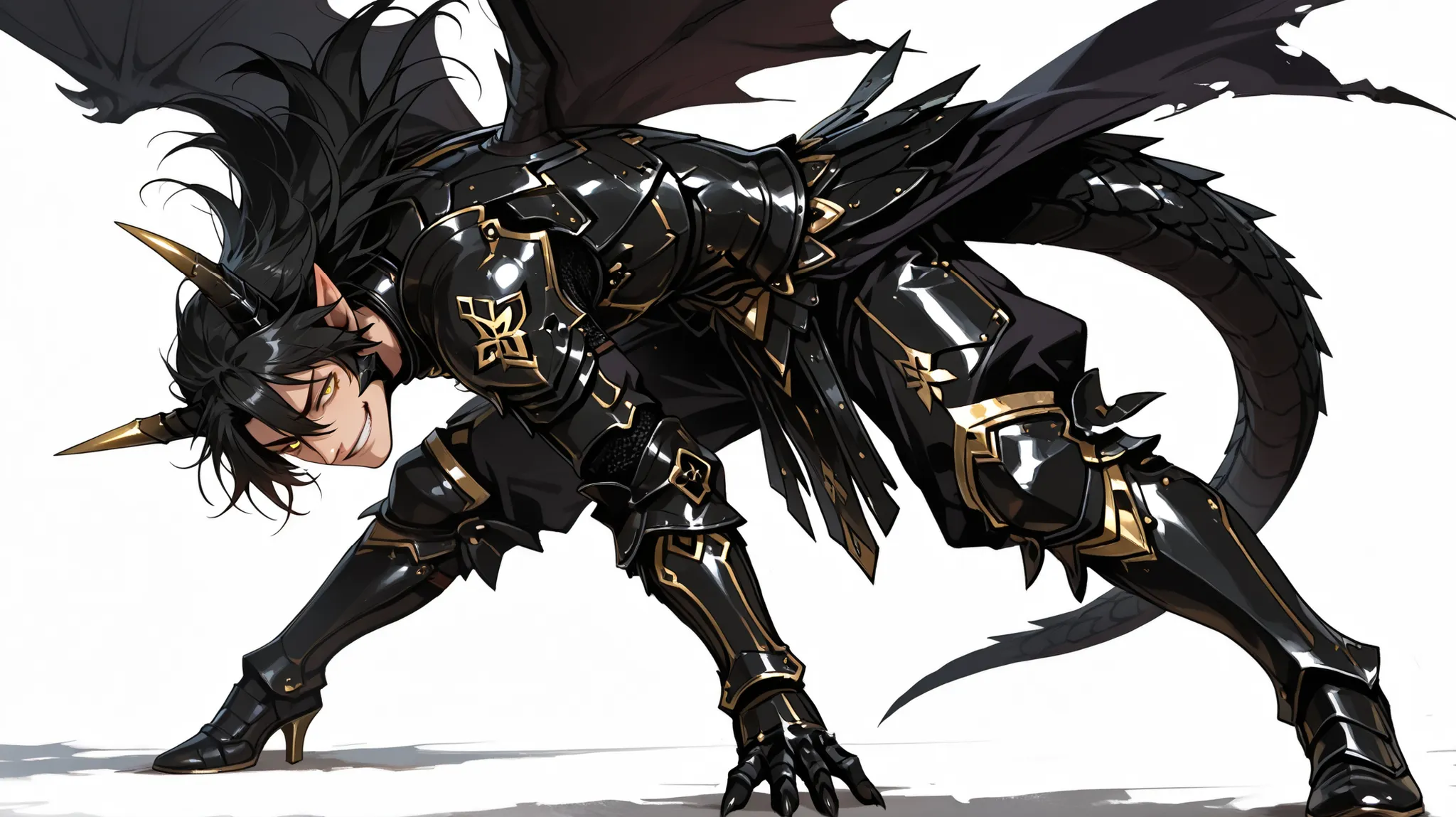 score_9, score_8_up, score_7_up, absurdres, 128K Ultra High Resolution, (masterpiece, best quality: 1. 5), high definition, highres, 8K wallpaper, CG, (((Anime))), (1 male), solo, lean body, (masculine), (floating in the air), weredragon, japanese anime st...