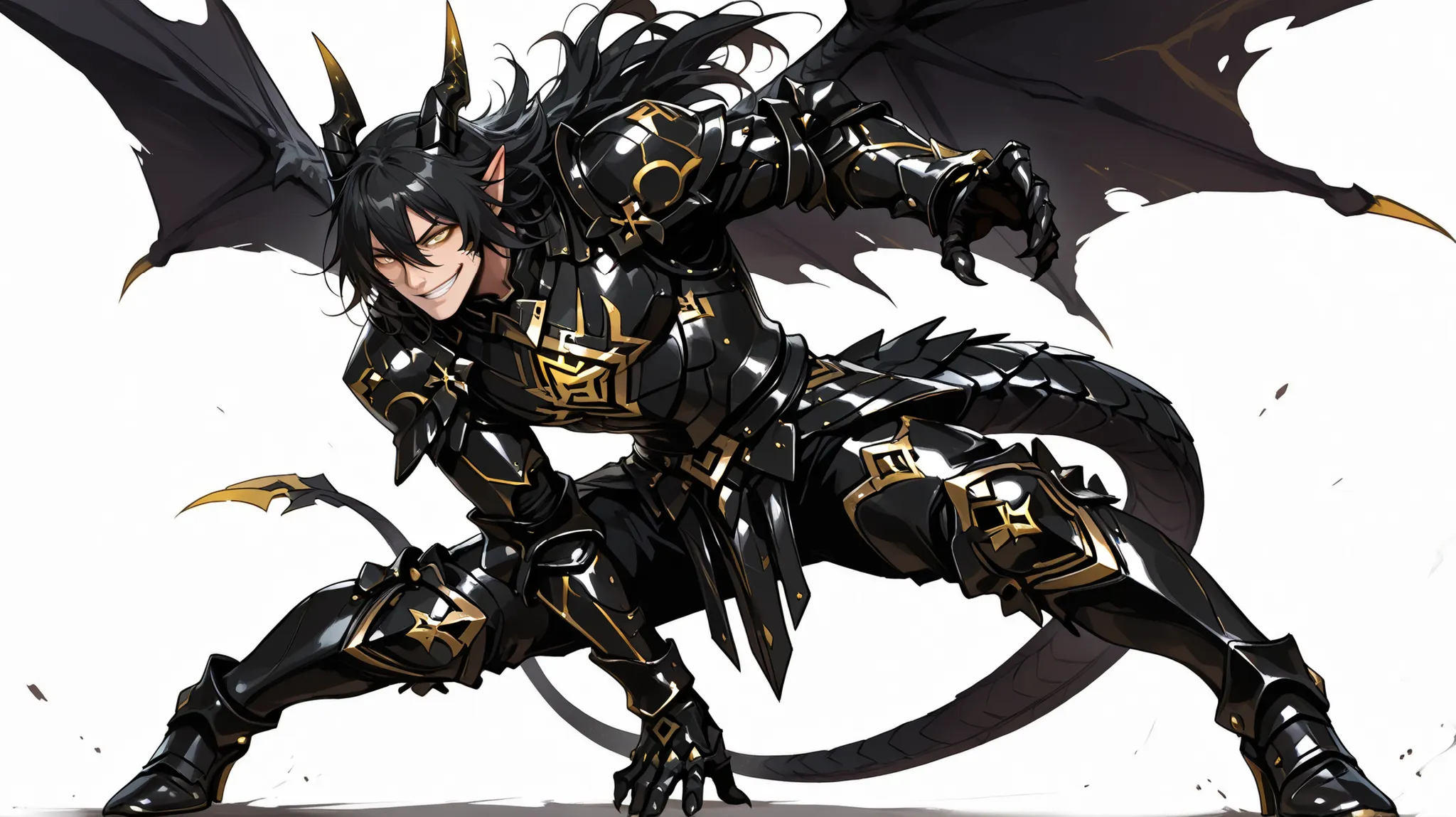 score_9, score_8_up, score_7_up, absurdres, 128K Ultra High Resolution, (masterpiece, best quality: 1. 5), high definition, highres, 8K wallpaper, CG, (((Anime))), (1 male), solo, lean body, (masculine), (floating in the air), weredragon, japanese anime st...