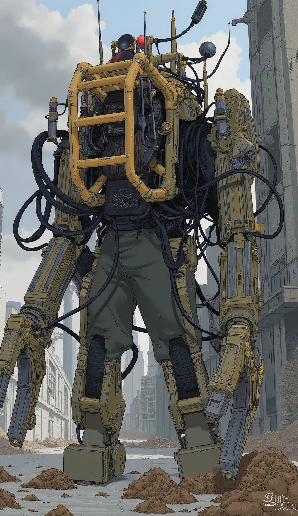 It consists of a variety of metallic and mechanical components.,  a replica of a famous alien creature from the Alien franchise. The mech is primarily light,  angular features typical of advanced robotics.  its body is made up of multiple interconnected,  ...