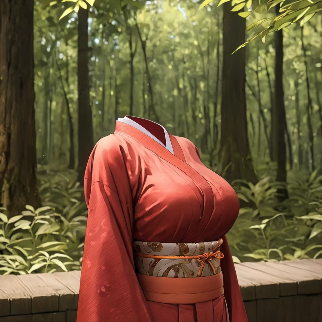 (invisible:1.5, no humans:1.5, headless:1.5, faceless:1.5), ( miko, relaxing:1.2), in forest, (big breast), (best quality, masterpiece:1.2), (((detailed cloth texture, detailed anime, super fine illustration))), realistic, photo-realistic