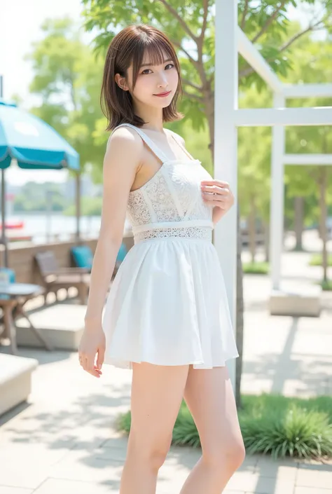 in 8K:1.5,Best Quality:1.4, 超A high resolution:1.5, (Photorealistic:1.4),masterpiece:1.2,(top-quality:1.4)、Raw photo、1a japanese girl、Cute、 (RAW フォト:1.2), (フォトリアリスティック:1.4), 美しい詳細な表情の少女, (((とてもよく詳しい eyes and face, 美しく詳細な目元, 非常に詳細な顔、はにかんだ笑顔))), 傑作,素晴らしい, 1...