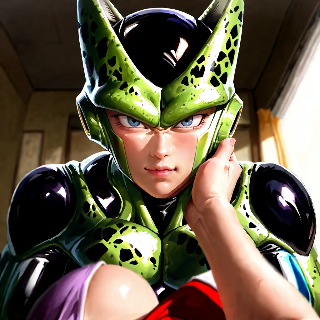 POV, ((Best Quality)), ((Ultra Detailed)), (high Resolution), ((Masterpiece)), (detailed), ((Realistic)), RAW photography, 8k, random picture of Perfect Cell from Dragon ball z