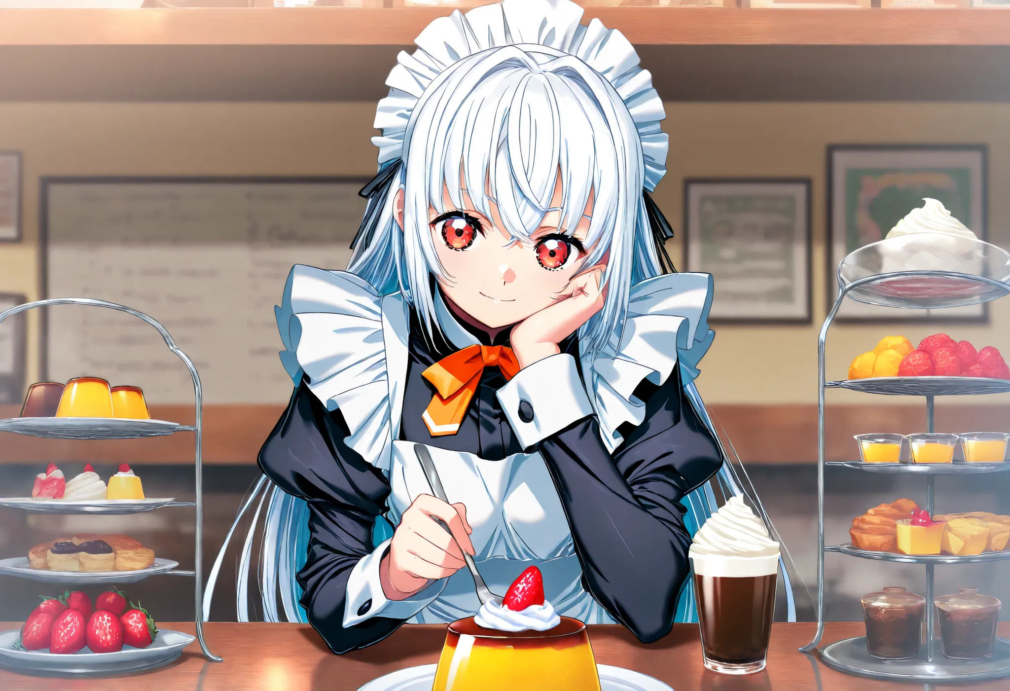 masterpiece, Highest Quality, newest, high definition, 1 girl, Yokota Mamoru style,Line of Motion,very straight nose, slim,Narrow Face,perfect nose,stare at the viewers,charming smile、(face up:1.core_9, score_8, score_7, score_6, source: anime , mango pudd...