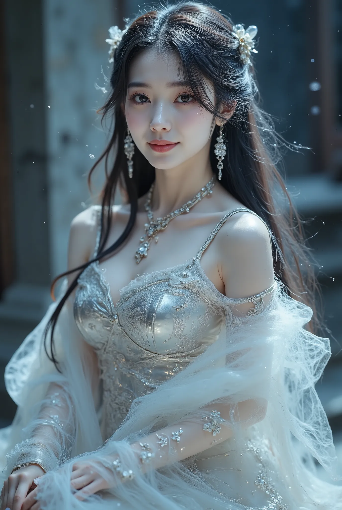 Person's appearance and temperament：
Shines like a starlight when the wind blows，Five-pointed finesse，Eyebrow furrow、The eyes are as deep as autumn water，. Mysterious and serene tenderness。Her silhouette is sharp，Face Scale Natural，Nose Straight、Lips are p...