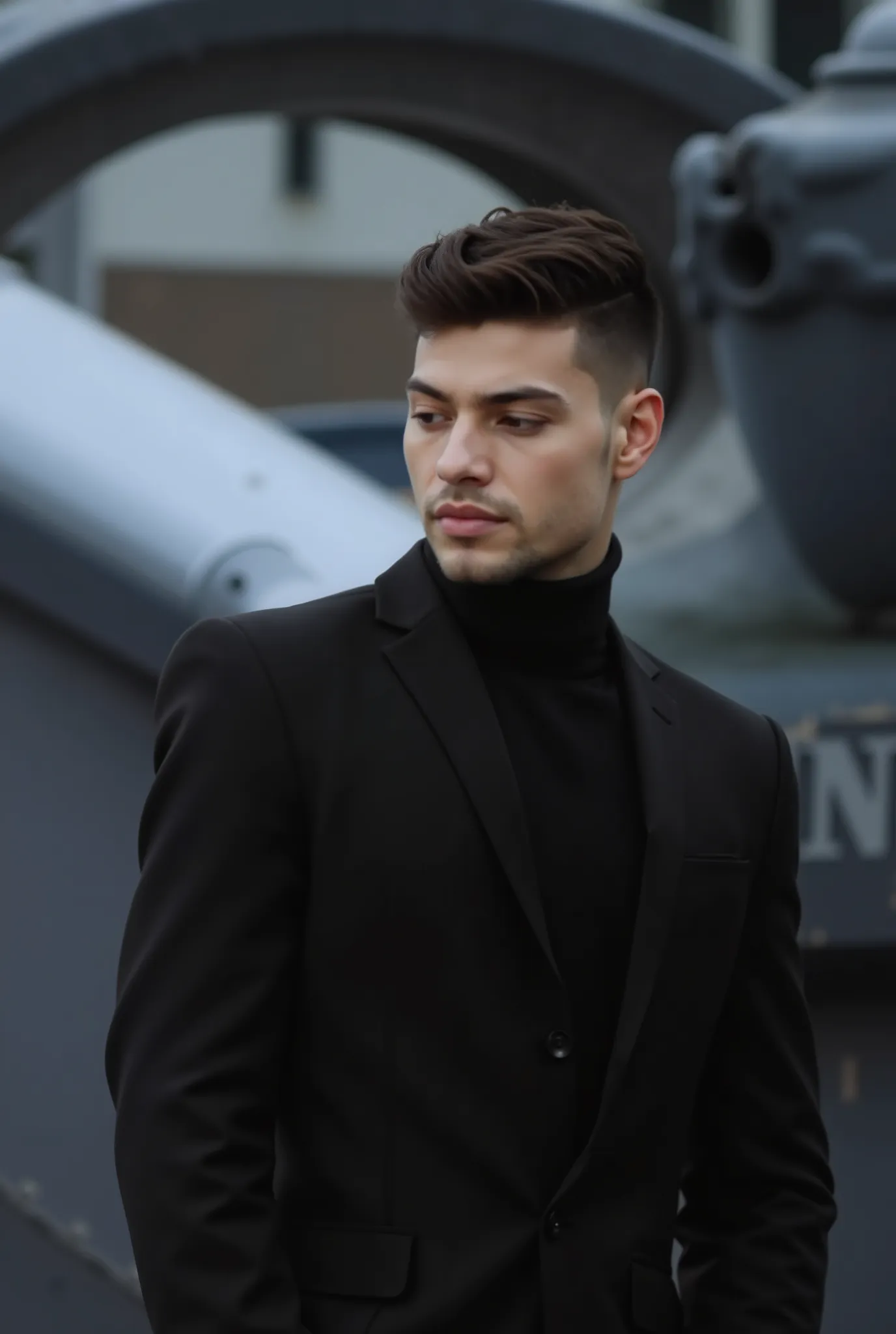 Change hairstyle, men's hairstyle with moistened hair 
