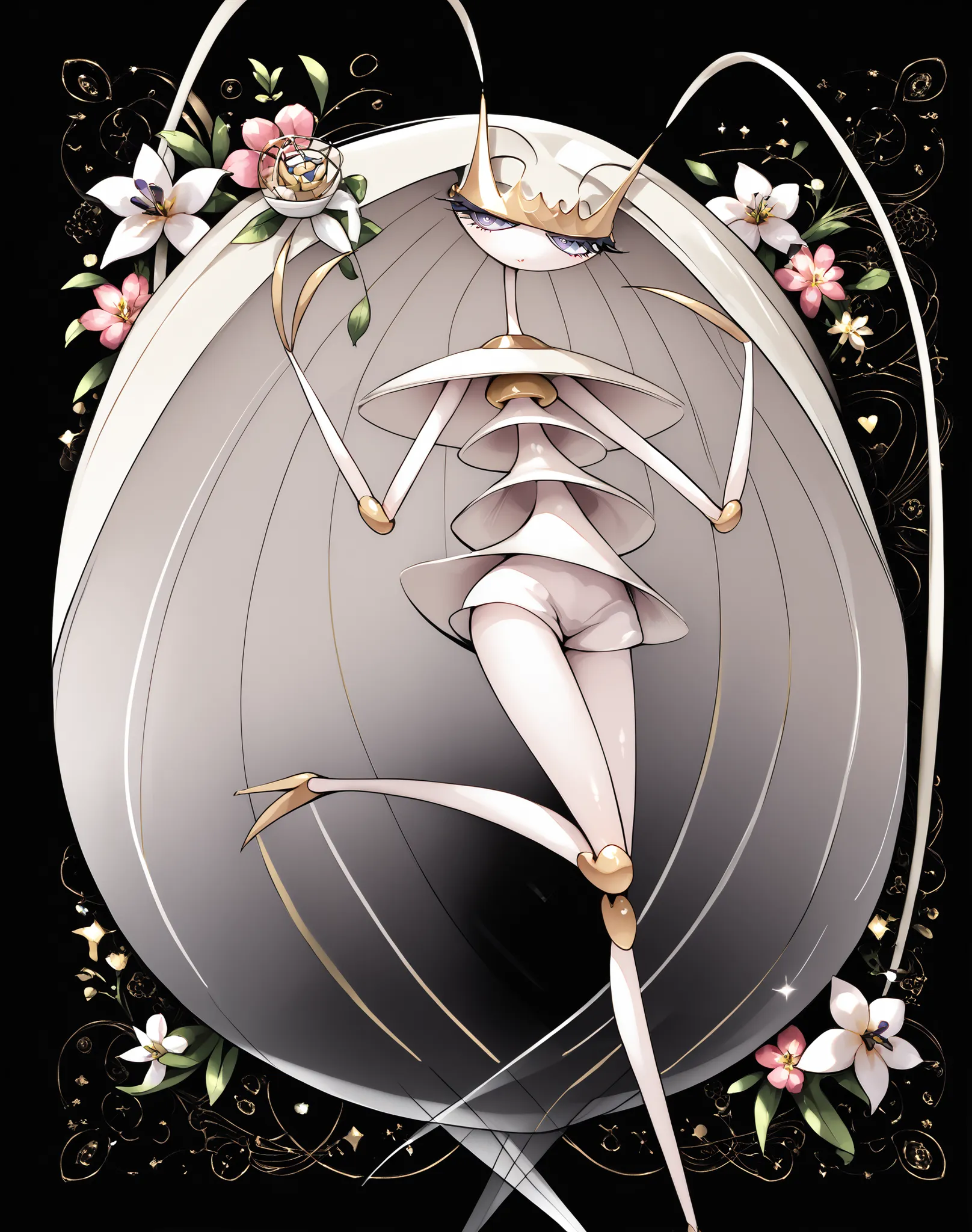 (in the style of Takashi Murakami:1.0), beautiful顔, feet,Highest Quality,tone mapping, sharp concentration in nude clothes, 超details,(Pheromosa),Highest Quality,beautiful,Pokemon,(Two fingers),(Clear Eyes),solo, details,8k,(slender:1.3),wallpaper,Jumping K...