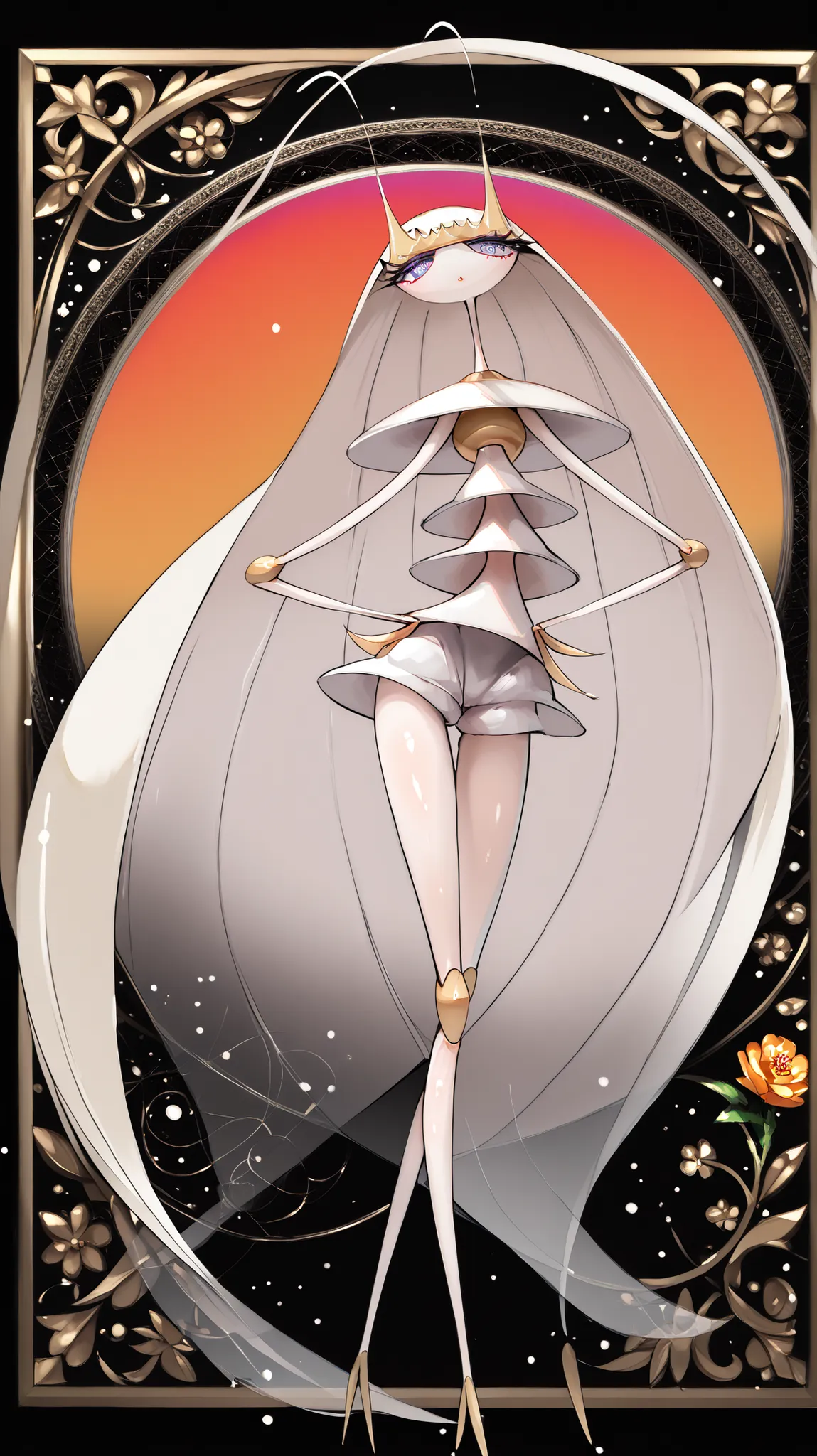 (in the style of Takashi Murakami:1.0), beautiful顔, feet,Highest Quality,tone mapping, sharp concentration in nude clothes, 超details,(Pheromosa),Highest Quality,beautiful,Pokemon,(Two fingers),(Clear Eyes),solo, details,8k,(slender:1.3),wallpaper,Jumping K...