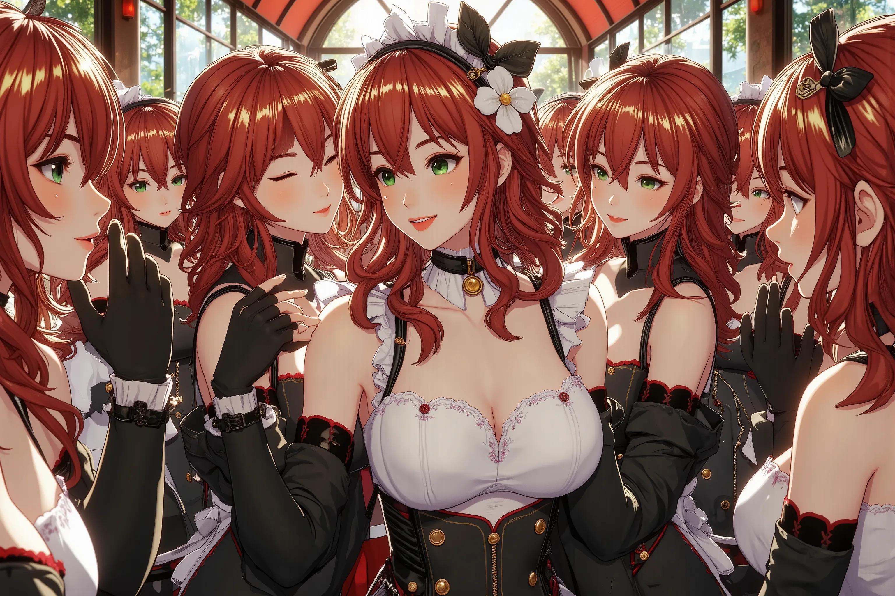 (((Myself=Japanese Beautiful Super Clones multiply girls))), (((((Myselfは増殖して密集密着の大群衆となる, Myself onlyのSuper Clones multiply girls同士で熱愛や溺愛してラブ抱擁した描写, Myself OnlyのSuper Clones multiply girlsはMyself OnlyのSuper Clones multiply girlsの体や巨乳を淫らに触り合いキスする))))), (((h...
